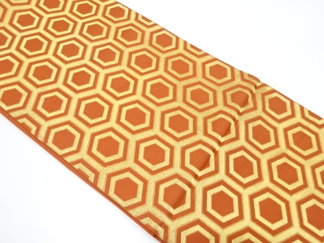 亀甲繋ぎ模様織り出し袋帯